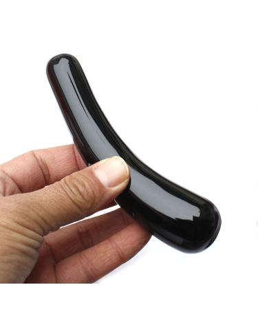 1 Piece Natural Rose Quartz And Black Obsidian Crystal Massage Stick Black Obsidian Black Obsidian