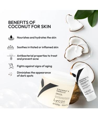 LYCON Sugar Scrub Coconut & Vanilla 100g - Ultra Hydrating Exfoliating Body Care Scrub | Buy Internationally - Buy Online on GoSupps.com