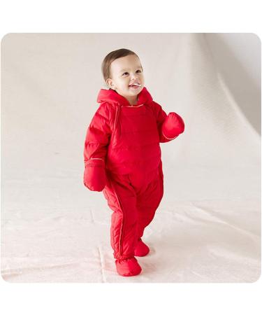 famuka Baby Winter Warm Down Snowsuit | Red | 9-12 Months - Buy Online on GoSupps.com
