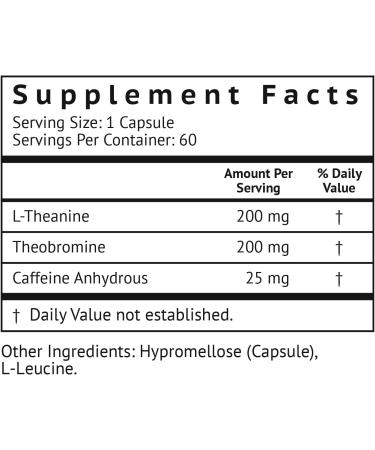 VitaMonk Low Dose Caffeine & Theanine Pills - Energize Without Jitters | 25mg Caffeine 60 Caps - Buy Online on GoSupps.com