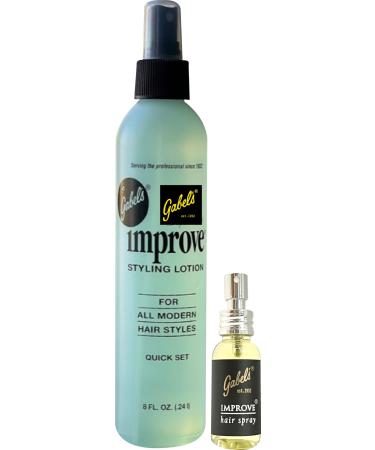 Improve Gabel s Styling Lotion Hair Spray Quick Set - 8oz(Green) 1oz(Light Yellow) Authentic Gabel's Manufacturer Direct 8ozGreen 1ozYellow