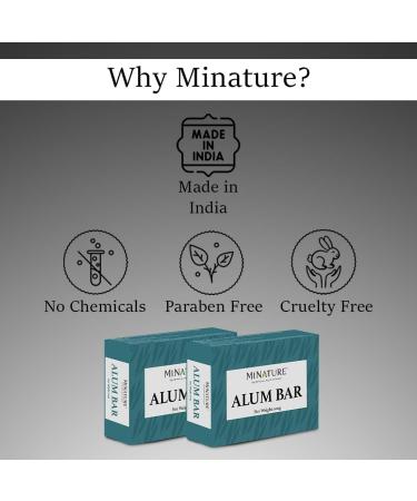 Pack of 5 Alum Bar (Phitkari) by minature | Alum Stone(Fitkari)| Alum Shaving Bar | Alum Blocks After Shave|100g*5 | 100% Only Alum | Chemical & Preservative Free| Pure & Natural - Buy Online on GoSupps.com