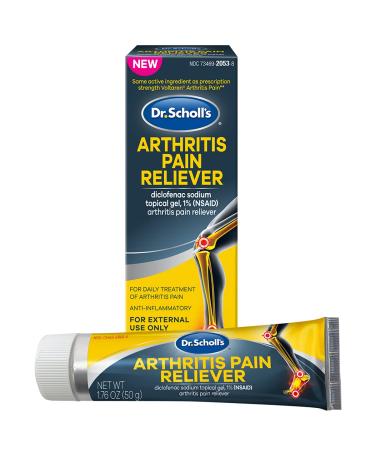 Dr. Scholl's Arthritis Pain Relief Gel Extra Strength, Diclofenac Sodium Topical Cream Clinically Proven, Reducing Joint/Knee Stiffness and Inflammation, 50 g
