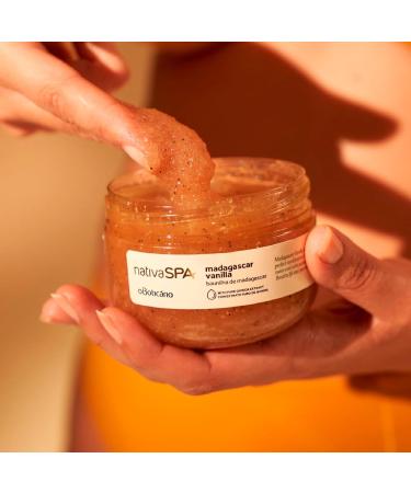 Nativa SPA by O Botic rio Madagascar Vanilla Exfoliating Body Scrub Hydrating & Anti Aging Gentle Exfoliator 7 Ounce - Buy Online on GoSupps.com