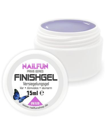 NAILFUN Prime Sealing Gel 15ml UV & LED thin-viscosity high-gloss self-smoothing finish gel
