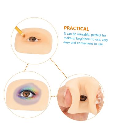 IWOWHERO Practical Eye Skin 1 Set Makeup Practice Skin Eyeshadow Fake Skin Eye Makeup Training Skin Exercise Board Make up 3D - Buy Online on GoSupps.com