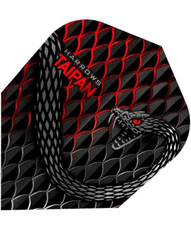 Harrows Taipan 100 Micron Dart Flights - Standard No. 6 - Red - Multiple Set Sizes & Colours - Buy Online on GoSupps.com