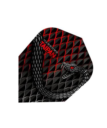 Harrows Taipan | 100 Micron Dart Flights, Standard No. 6, Multiple Set Sizes, Multiple Colours 1 set Red