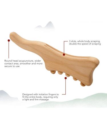LUQEEG Wooden Therapy Massage Tools - GUA SHA & Hand Massager | Relief for Neck Body Pain & Muscle Tension - Buy Online on GoSupps.com