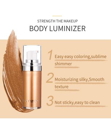Body Luminizer - Smooth Moisturizing Body Glow Highlighter Liquid Shimmer Luminizer 0.7 oz Body Luminizer Collocation Highlighter Powder for Lasting Makeup Sritob 3# - Buy Online on GoSupps.com
