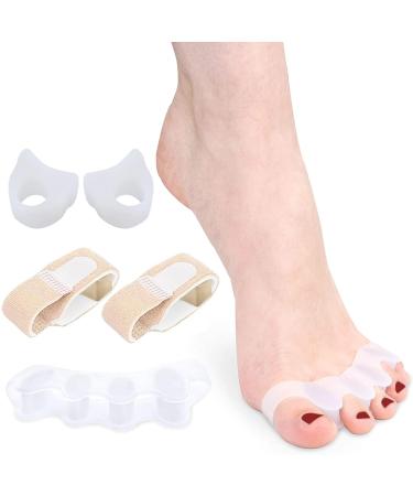 Toe Separator Toe separators for Women & Men Toe Spacers Foot Pain Relief and Plantar Fasciitis for Overlapping Toes Bunions Big Toe Alignment (6-Piece Set )