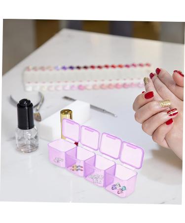 Amosfun 1 Set Nail Art Storage Box Nail Organizers and Storage Makeup Drawer Ornament Storage Bin Ornament Container Nail Acrylic Powder Nail Jewelry Diamond Box Accessories Abs 21x17.6x2cm Colorful - Buy Online on GoSupps.com