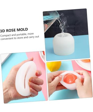 LABRIMP Silicone Candy Molds 2pcs Rose Ice Mold Candle Molds Fudge Soap Ice Sphere Mold Cake Baking Gadget 3D Ingredients Roses - Buy Online on GoSupps.com