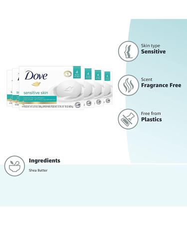Dove Beauty Bar - Moisturizing & Hypoallergenic for Sensitive Skin, Fragrance-Free, 24 Bars (3.75 oz) - Buy Online on GoSupps.com