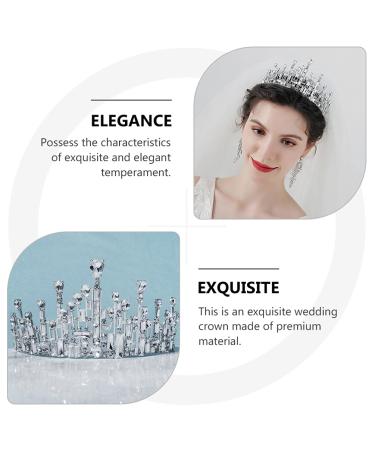 Buy Lurrose Ice Cream Cone Crown Tiaras - Rhinestone Silver Wedding Hair Accessories for Women - Buy Online on GoSupps.com