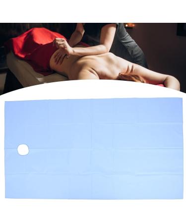 Verdant Touch Waterproof Bed Sheet - Skin-Friendly Beauty Salon & Spa Cover with Facial Atemhole - Breathable Blue Massage Bed Sheet - Buy Online on GoSupps.com