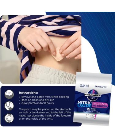 Buy Nitric Oxide Patches - 8 Hour Time-Release Gluten Free - Enhance Performance | International Shipping - Buy Online on GoSupps.com