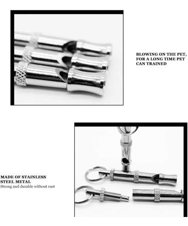 10PCS Dog Training Whistle Professional Adjustable Pitch Stainless Steel Pet Whistle for Recall and Stop Training and Pet Behavior Control - Buy Online on GoSupps.com