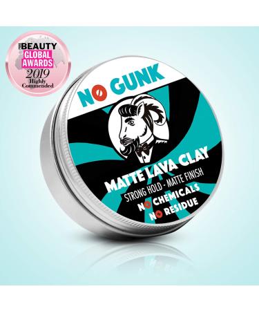 No Gunk 100% Natural Matt Clay Hair Wax - Strong Hold & Organic Ingredients - 50g | Eco-Friendly Hair Paste - Buy Online on GoSupps.com
