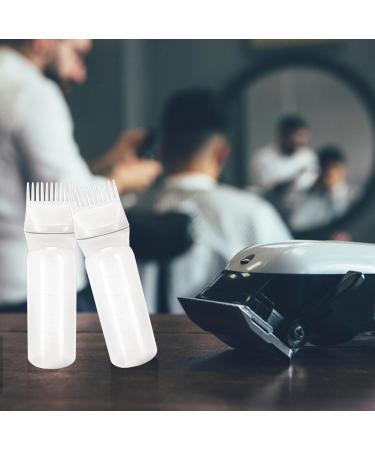 Mozeat 2-Piece Hair Oil Applicator Bottles | 180ml Hair Color & Dye Tools - White - Buy Online on GoSupps.com