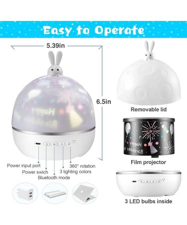 Night Light Starry Sky Projector for Children 15 Film Options Bluetooth Music Box Baby Gift & Room Decoration - Buy Online on GoSupps.com