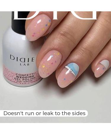 Didier Lab - Premium Gel Nail Polish Confetti - Wedding - Gel Nail Varnish - Nail Art - Long-Lasting High Gloss Wear - Easy to Apply - Gel Nails - Rich Pigment - UV/LED - Chip Resistant - Buy Online on GoSupps.com