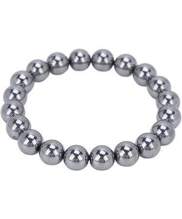 Fashion Terahertz Stone Bracelet for Men & Women - 9mm Energy & Fatigue Relief - Buy Online on GoSupps.com