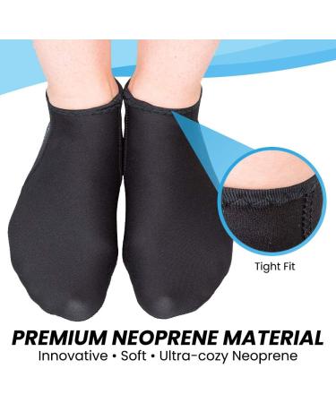 InstaMarine Premium Neoprene Water Fin Socks - Ideal for Snorkeling, Diving, Swimming - Size Medium 8-9 - Buy Online on GoSupps.com