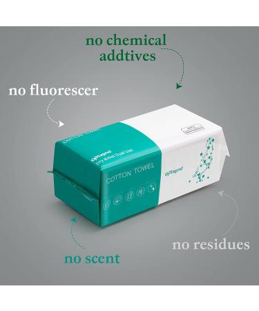 Disposable Cotton Face Towels for Cleansing and Skincare - Pack of 100 - Buy Online on GoSupps.com