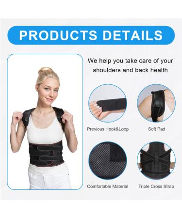 Posture Corrector for Men & Women | Back Brace & Neck Stretcher for Scoliosis | Breathable Mesh Back Support Belt - Medium Size - Buy Online on GoSupps.com