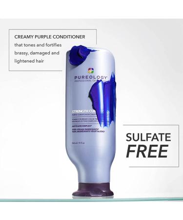 Pureology Strength Cure Blonde Purple Shampoo and Conditioner Set - 9 Fl Oz (Pack of 2) | Sulfate-Free, Vegan, Paraben-Free | Tones & Fortifies Brassy Hair - Buy Online on GoSupps.com