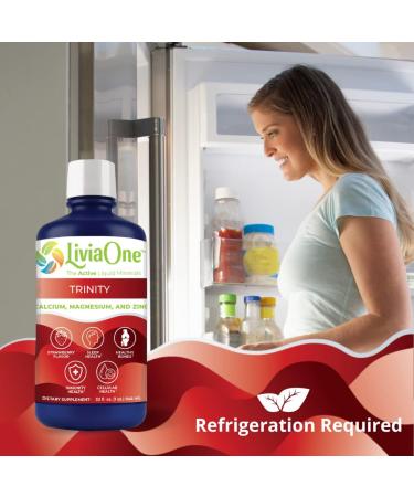 LiviaOne Active Liquid Minerals Trinity - Cal/Mag/Zinc - Strawberry Flavored 32oz - Buy Online on GoSupps.com