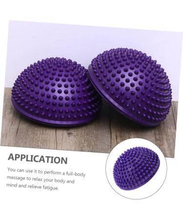 Beatifufu Durian-Ball Massage Device - Deep Tissue Foot & Arm Massager PVC Lacrosse Balls for Yoga & Fitness - 16x16x8cm - Purple - Buy Online on GoSupps.com