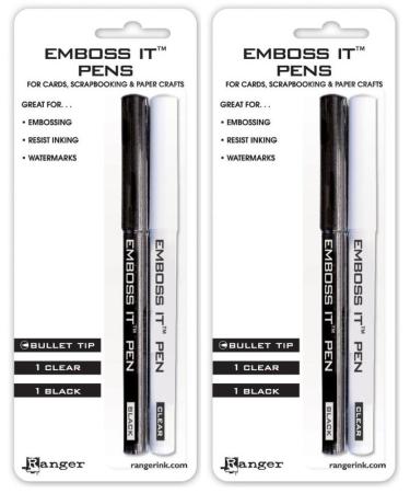 2-Pack - Ranger EMP20653 Inkssentials Embossing Pens, 2/Pack, Black And Clear - Buy Online on GoSupps.com