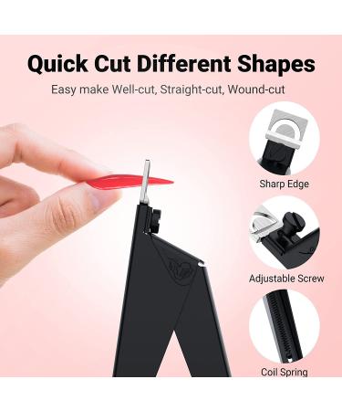 Melodysusie 4-in-1 Acrylic Nail Clippers Kit - Stainless Steel Cuticle Trimmer & Nail Manicure Set - Black - Buy Online on GoSupps.com