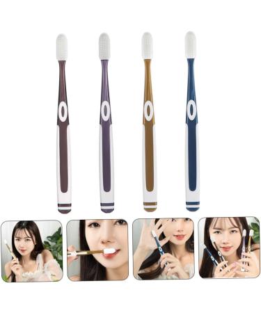 FRCOLOR Ultra Soft Nano Toothbrush Set - 4 Portable Toothbrushes for Men & Babies - Household & Travel Toothbrushes with Replacement Heads - Buy Online on GoSupps.com