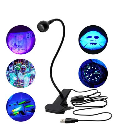 UV USB LED Blacklight Gooseneck Lamp - Ideal for Apres Gel x Nail Tips & Satin Black Light Fluorescent Paint Detection | Perfect for UV Gel Nails & Curing | Clamp Fixtures, Plug & Play | Buy Now - Buy Online on GoSupps.com