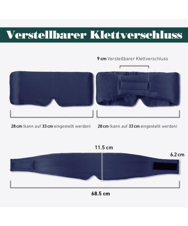 Buy Joyhabit Extra Large Silk Sleep Mask for Men & Women - Adjustable Cloud Curve Design in Deep Night Blue for Ultimate Comfort & Sleep - Buy Online on GoSupps.com