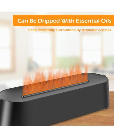 Essential Oil Diffuser Humidifier - Colorful Flame Aromatherapy Diffuser with Remote Control & Auto Shut-Off for Home & Office (Black - Buy Online on GoSupps.com