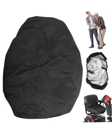 Wheelchair Cover 39x20" Black Oxford Cloth Waterproof Mobility Scooter Cover with Four Elastic Wraps & Fastening Tapes Wheelchair Cover for Electric Wheelchairs Mobility Scooter