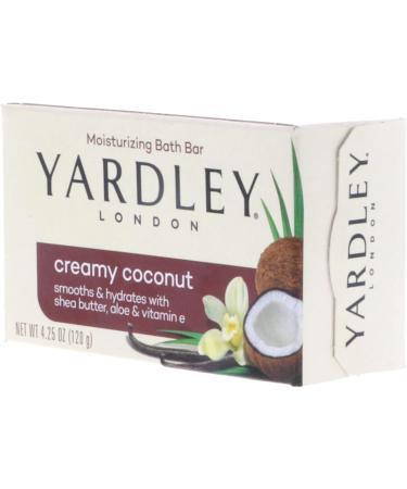 Yardley London Coconut Moisturizing Bath Bar 4.25oz - 8 Bars (2x4pk) | Creamy Coconut Scent | Hydrating Formula - Buy Online on GoSupps.com