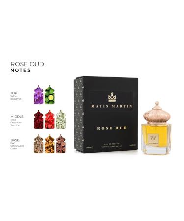 Rose Oud - Long-Lasting Perfume for Men - Oriental Floral Womens Perfume - Unisex Fragrance with Rose and Oud - Travel Perfume - 3.4 oz - Buy Online on GoSupps.com
