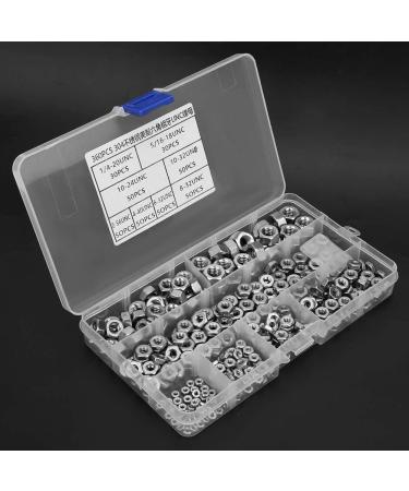 Stainless Steel 360pcs with Hex Nuts Coarse Thread American System UNC Nuts Fasteners - Buy Online on GoSupps.com