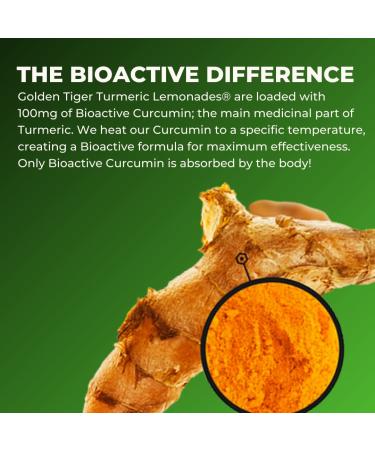 Golden Tiger Organic Sparkling Turmeric Lemonade with Green Tea - 12 Cans | Bio Active Curcumin + Ginger | Plant Based Immunity & Recovery Support - Buy Online on GoSupps.com