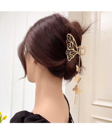 Gold Butterfly Hair Clip | Nonslip Metal Hair Claw for Women | Hair Accessories - Buy Online on GoSupps.com