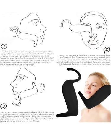 2Pcs Face Contour Makeup Stencils - Lightweight & Durable Tool for Perfect Eye Liner & Contour Makeup - Fits All Face Shapes - Buy Online on GoSupps.com