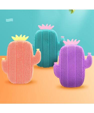 Silicone Manual Face Brush Cactus Design Professional Small Portable Reusable Facial Cleanser Scrubber - Buy Online on GoSupps.com