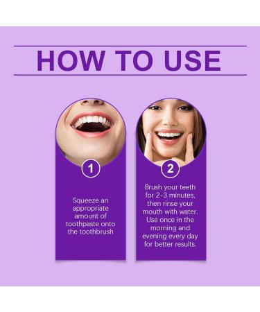 Purple Toothpaste Gentle Daily Care - Removes Stains & Odors Freshens Breath Strengthens Enamel Cleans Teeth(3PCS) - Buy Online on GoSupps.com