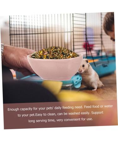 KICHOUSE 2pcs Hamster Food Plate Hamster Cage Accessories Bunny Food Hawaiian Food Hamster Bath Bowl Ceramic Rat Bowl Pet Bowl Small Cat Bowl Hamster Supplies Food Bowl for Cats Ceramics medium Pink - Buy Online on GoSupps.com