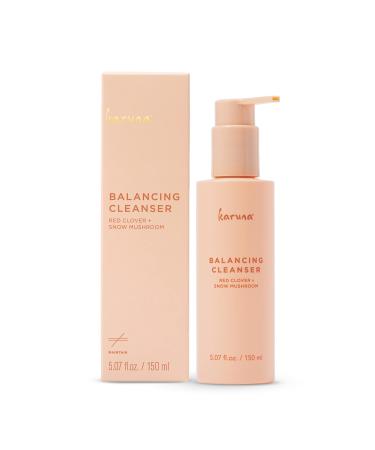 Karuna Balancing Facial Cleanser with Red Clover Snow Mushroom Lavender Flower Water Hydrating Soothing Foaming Face Wash Facial Cleanser 150 ml